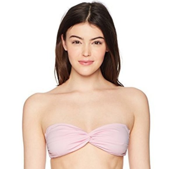 Mara Hoffman Women's Pastel Pink Chey Twist Front Bikini Top Swimsuit, XS - Picture 1 of 1